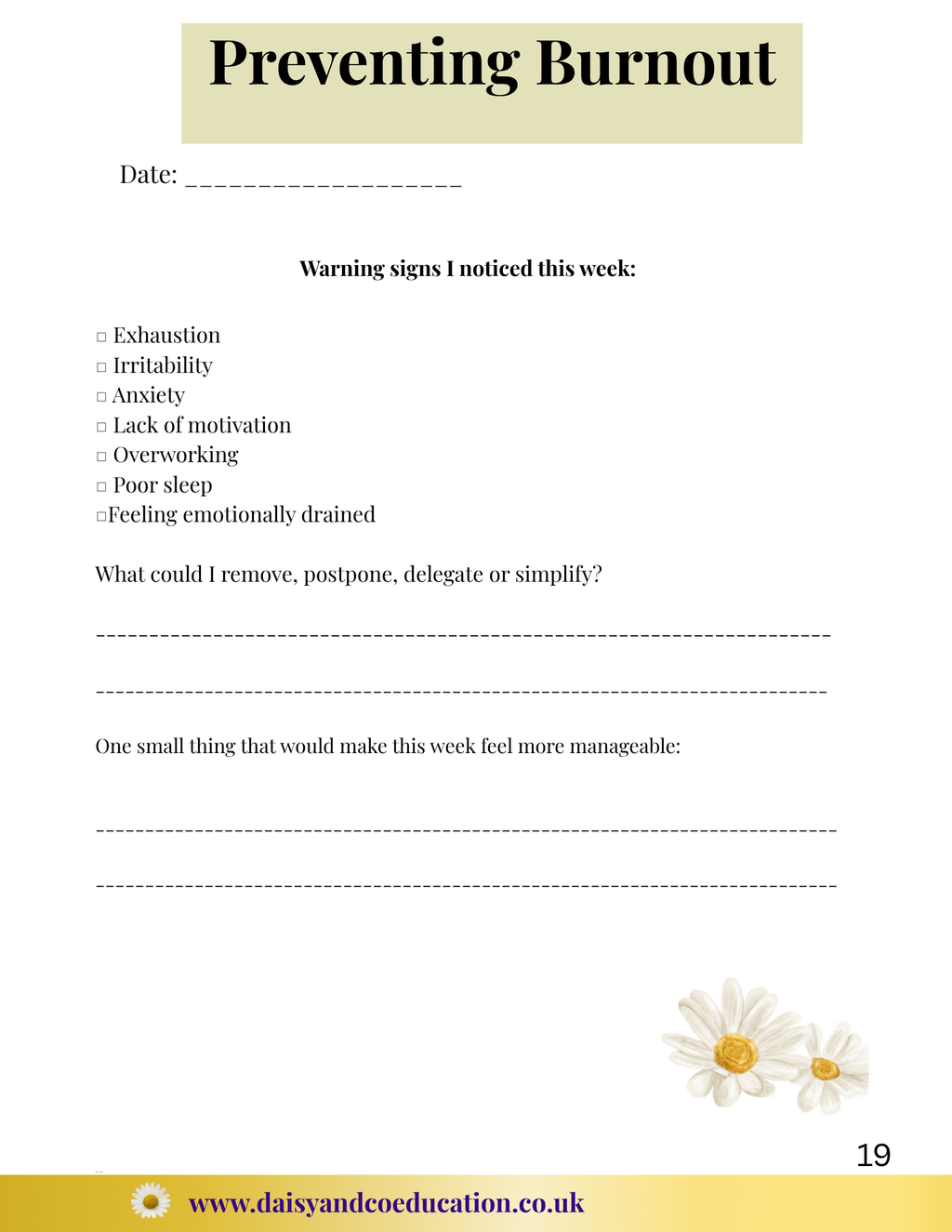 The Calm Early Years Leaders' Journal - Individual Licence